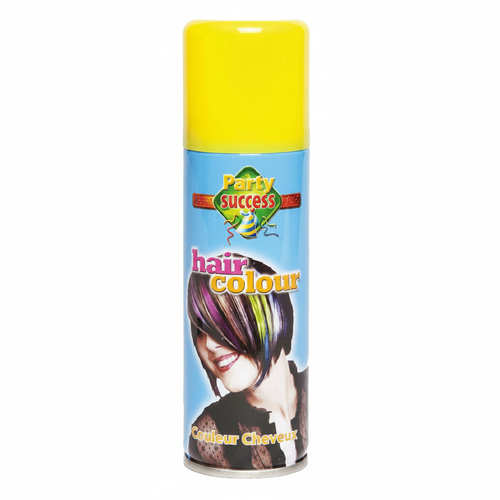 Party Success Yellow Temporary Hair Colour Spray 125ml on pure white background, Amazon and eBay compliant hero shot