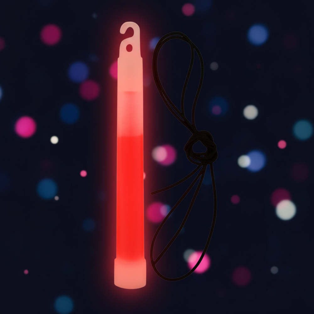 Glow Sticks With Lanyards 15cm in assorted neon colours on dark background - Why Not Shop