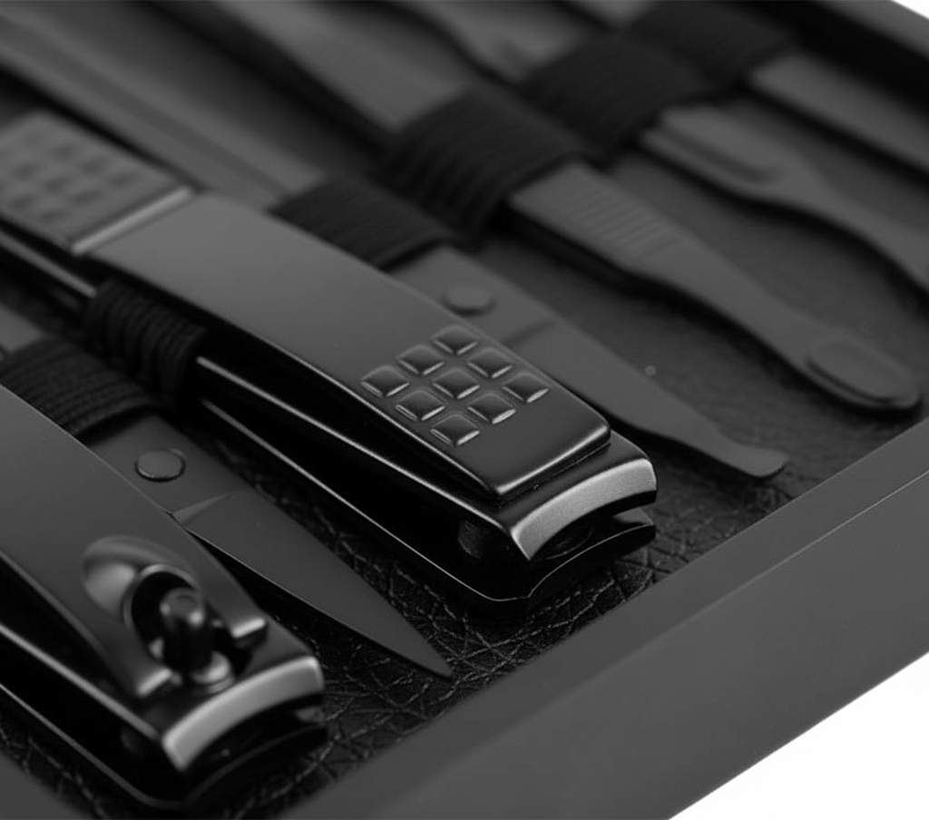 Classic Black Manicure Set – 7-Piece Stainless Steel | Merthyr Tydfil | Why Not Shop Online