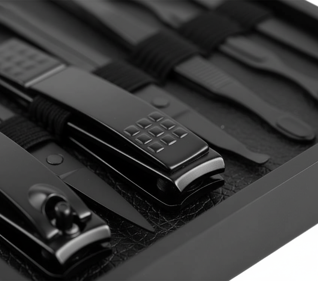 Classic Black Manicure Set – 7-Piece Stainless Steel | Merthyr Tydfil | Why Not Shop Online