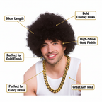 Chunky gold chain necklace 68cm feature infographic with 5 A+ callout labels on white background