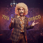 Wicked Costumes Dirty Blonde Perm Wig & Moustache Set for Men - Why Not Shop