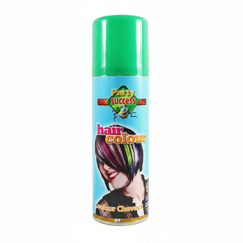 Party Success Green Temporary Hair Colour Spray 125ml on pure white background, Amazon and eBay compliant hero shot