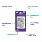 Sewing Box Standard Steel Pins 600 Pack