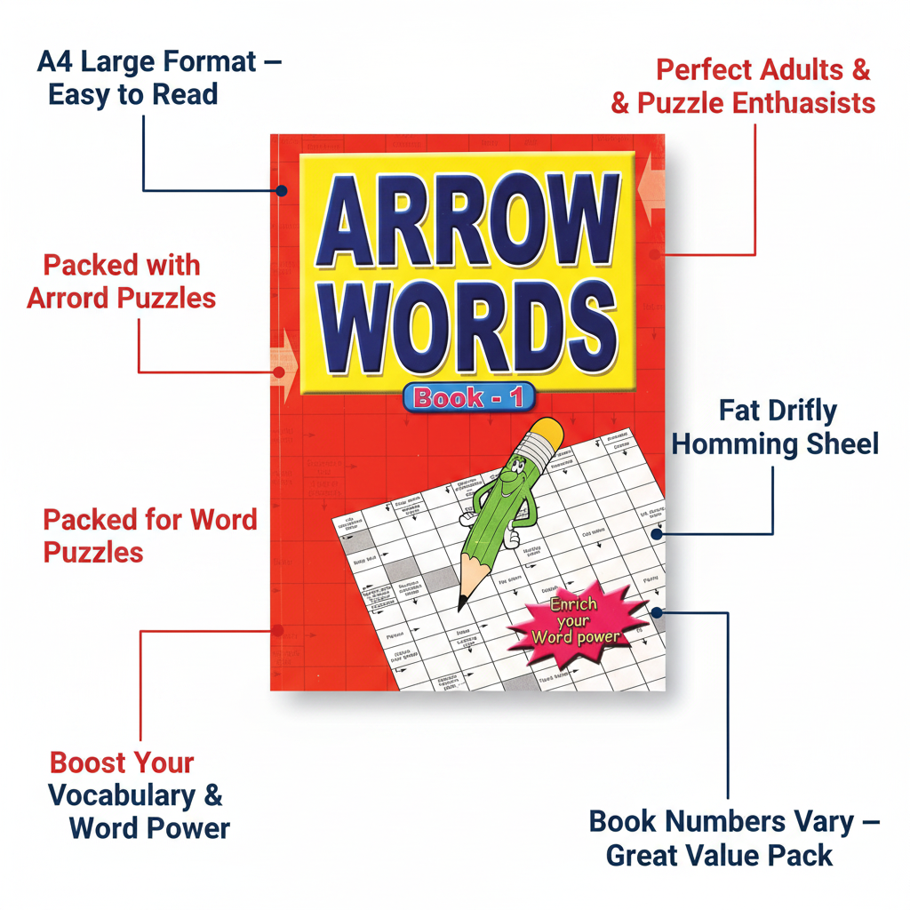 Arrow Words A4 Book - Numbers Vary