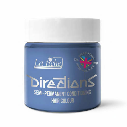 La Riche Directions Silver Semi-Permanent Hair Dye 88ml on pure white background, studio hero shot