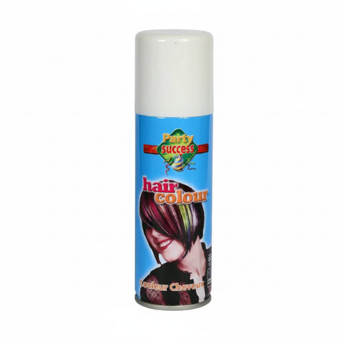 Party Success white temporary hair colour spray 125ml can on a pure white background