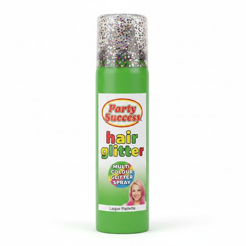 Party Success Multi-Colour Glitter Hair Spray 125ml on pure white background, studio hero shot