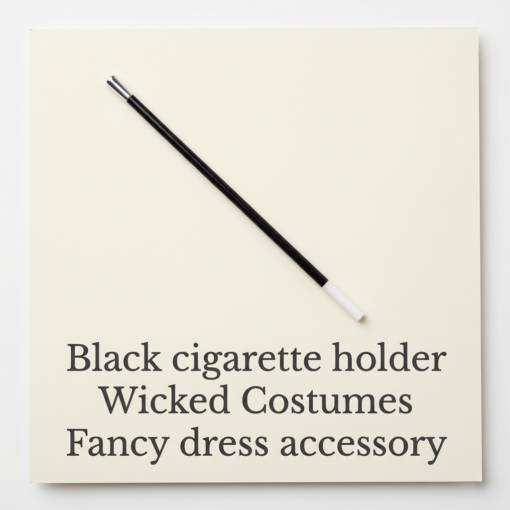 Wicked Costumes black cigarette holder with brand and fancy dress accessory information
