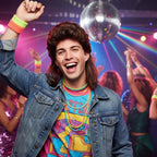 Wicked Costumes Men's 80s Mullet Wig - Retro Brown Party Hair - Why Not Shop