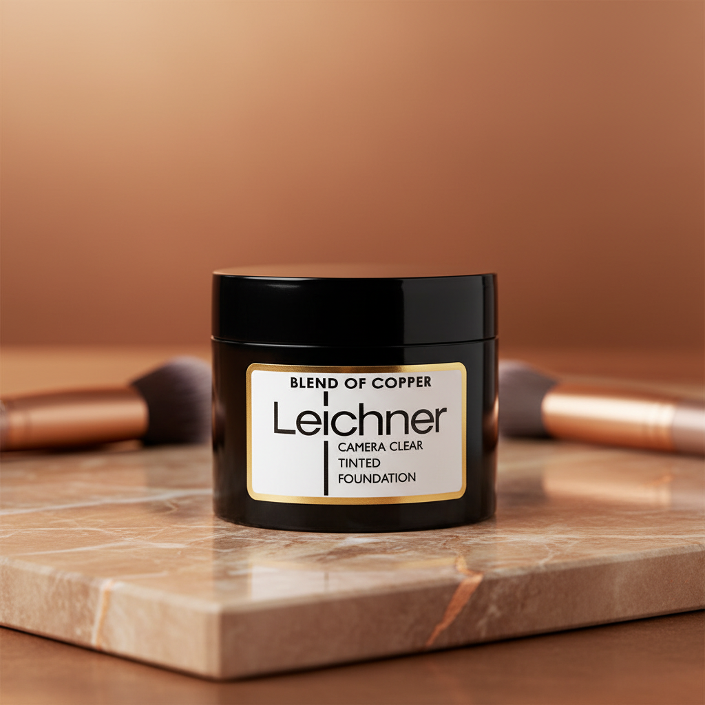 Leichner Camera Clear Foundation Copper shade professional product shot on elegant background