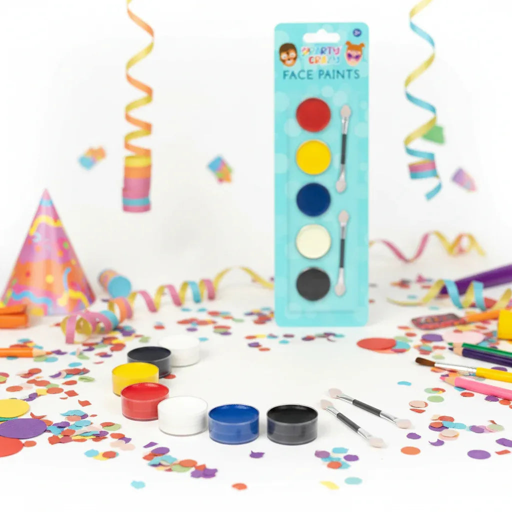 Children's Set Of 5 Face Paints & 2 Brushes Set - Why Not Shop
