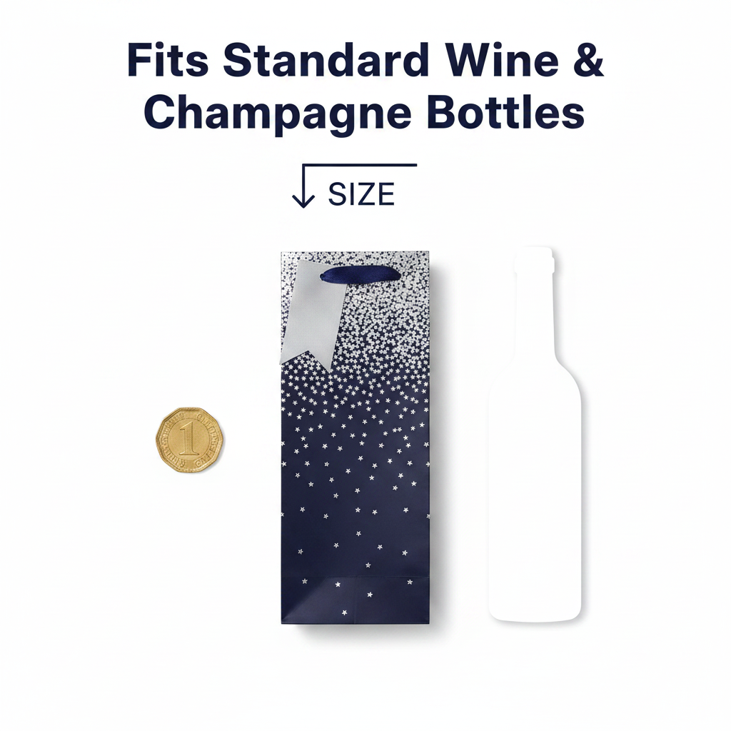 Navy Ombre Bottle Gift Bag