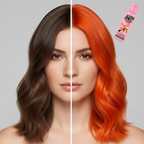 Crazy Color Orange Hair Dye - Before and After Transformation