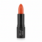 Laval Orange Lipstick Honey Bun 34 matte black tube on pure white background, studio hero shot