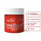 La Riche Directions Neon Red Hair Dye 88ml - Feature Infographic Key Benefits