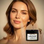 Confident woman with glowing skin — aspirational beauty scene featuring Leichner Camera Clear Tinted Foundation