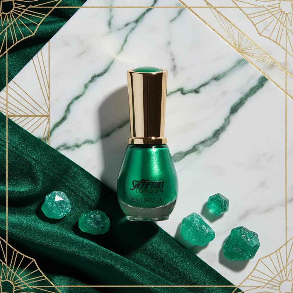 Saffron Nail Polish - #30 Emerald Green - Why Not Shop