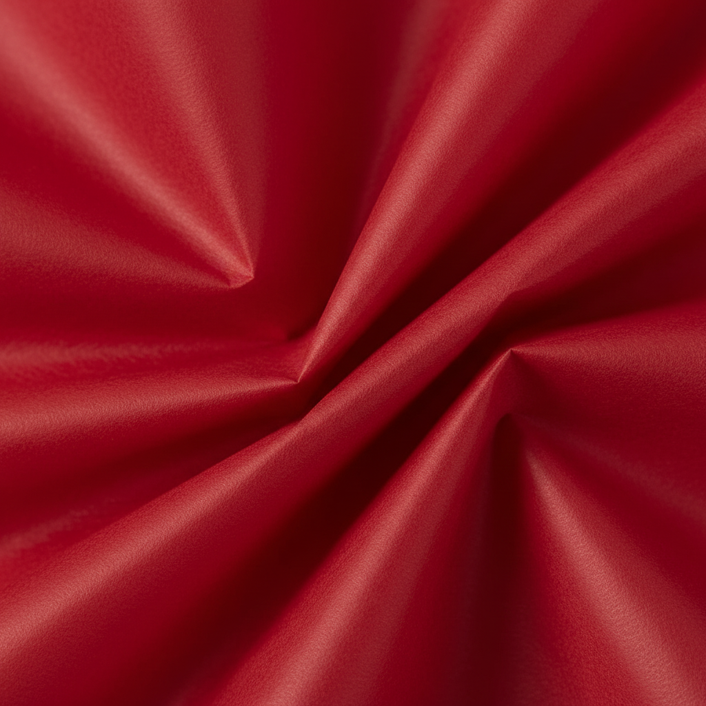 Close up detail of red tissue paper texture and folds