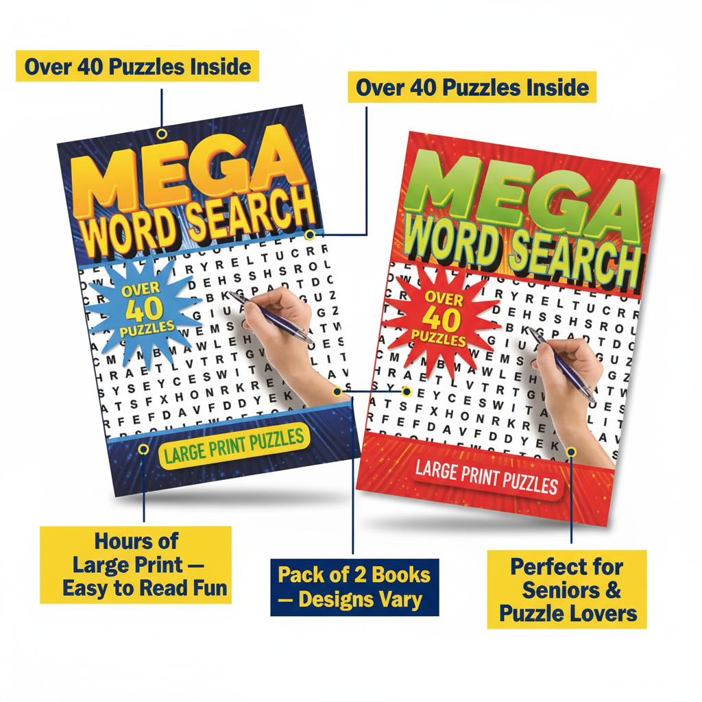 Mega Large Print Word Search Book