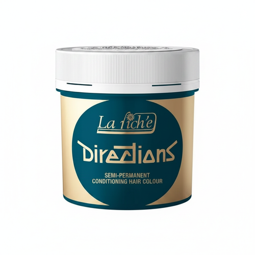 La Riche Directions Turquoise Semi-Permanent Hair Dye 88ml tub on pure white background, studio hero shot
