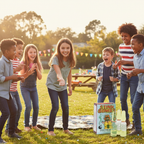 Kids enjoying Stink Bombs Pack of 3 prank at school party - harmless practical joke toy for children's entertainment
