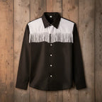 Wicked Costumes Cowboy Shirt - Black & White Western Style for Adults - Why Not Shop