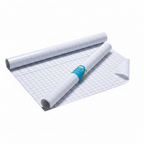 Tiger clear self-adhesive book cover film 33cm x 1m roll on pure white background, studio hero shot