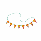 Flamingo Hawaiian Party Bunting 6m on a crisp white background showing vibrant pink flamingo silhouettes