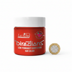 La Riche Directions Neon Red Hair Dye 88ml - Scale Flat Lay with £1 Coin
