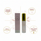 Miss Tutu Parfum De Toilette 50ml feature infographic with callout labels highlighting key fragrance notes and benefits