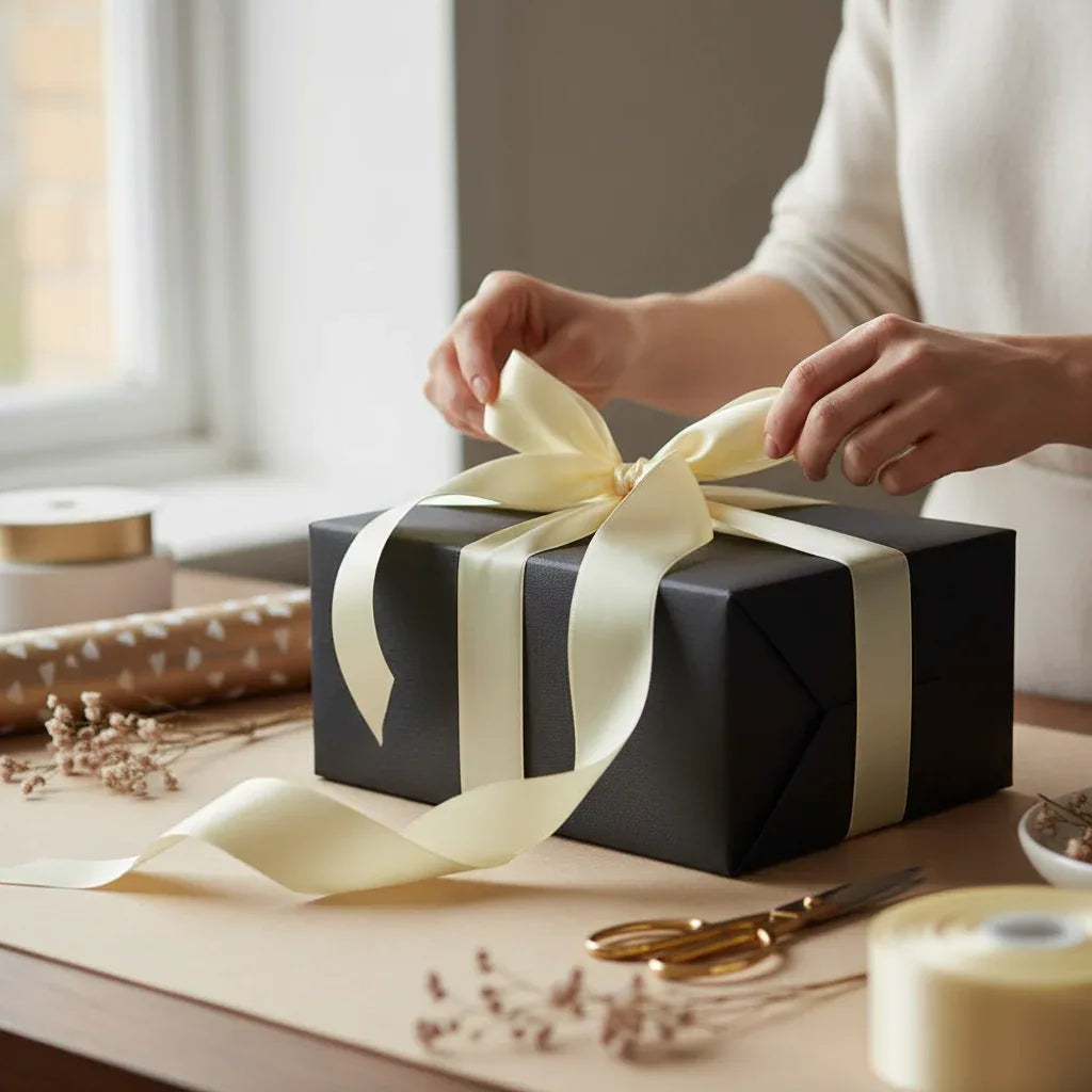 Eleganza Poly Ribbon 50mm x 91m (100yds) Cream - Why Not Shop