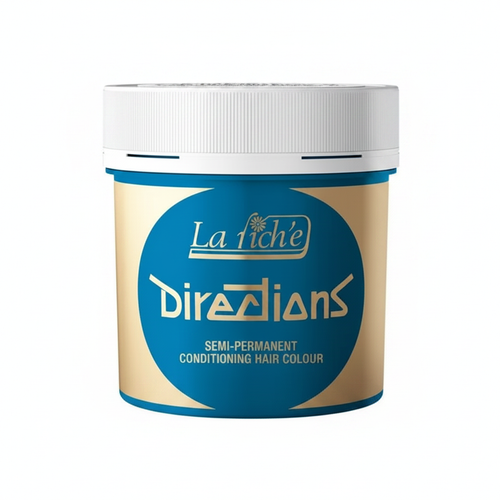 La Riche Directions Lagoon Blue Semi-Permanent Hair Dye 88ml on pure white background, studio hero shot