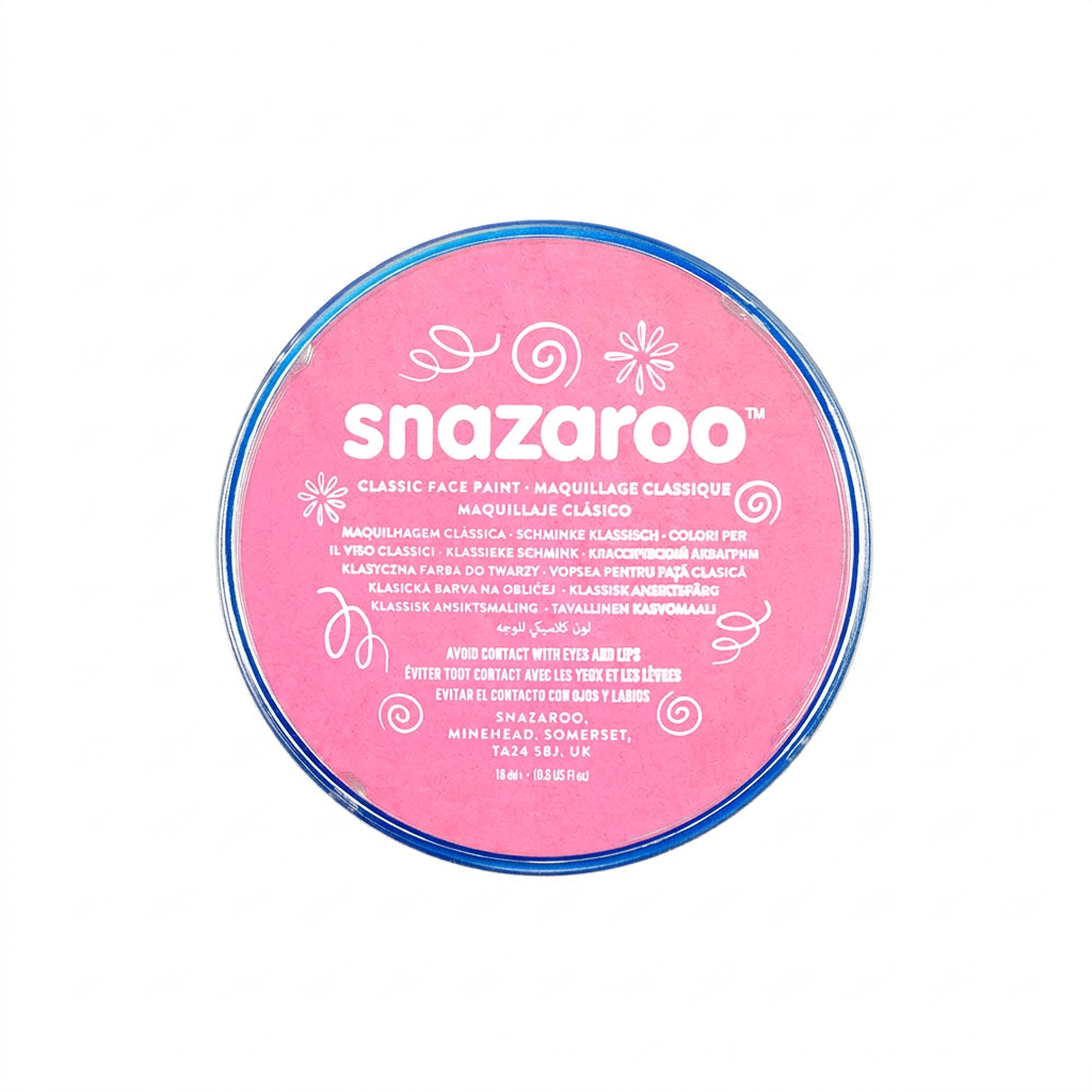 Snazaroo Classic Pale Pink Face Paint 18ml pot shown face-on against a white background