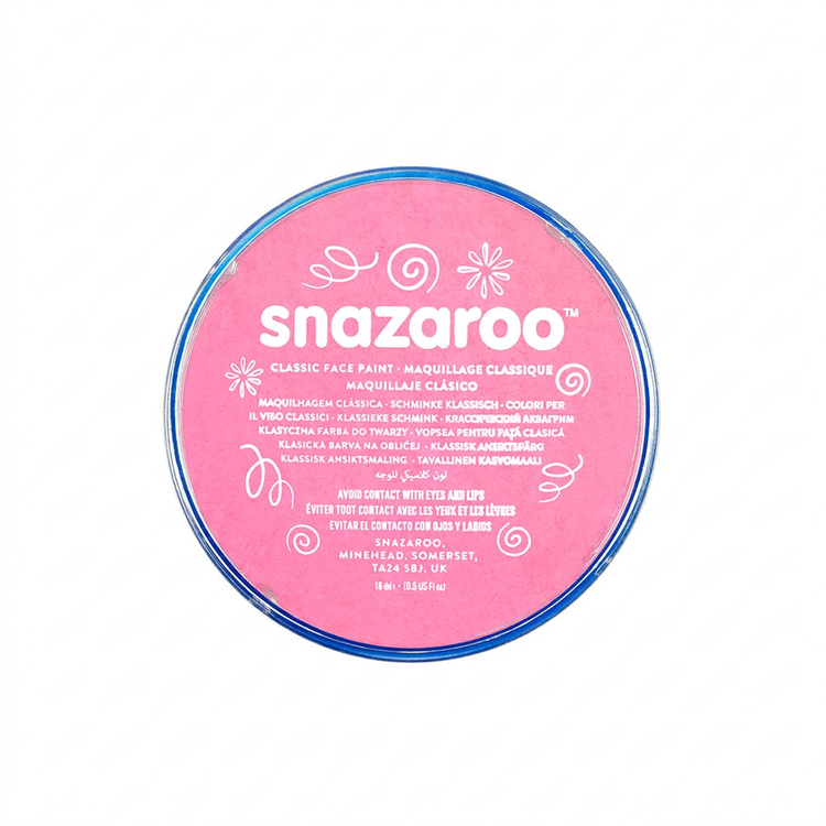 Snazaroo Classic Pale Pink Face Paint 18ml pot shown face-on against a white background