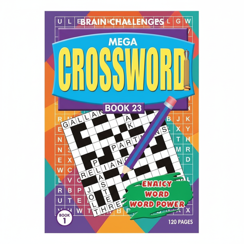 Compact A5 Crossword Puzzle Book on a clean white background — perfect for puzzles on the go