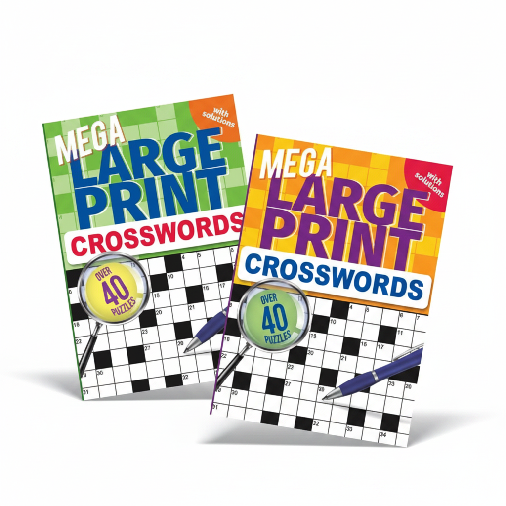 Mega Large Print Crossword Book - Book Numbers Vary
