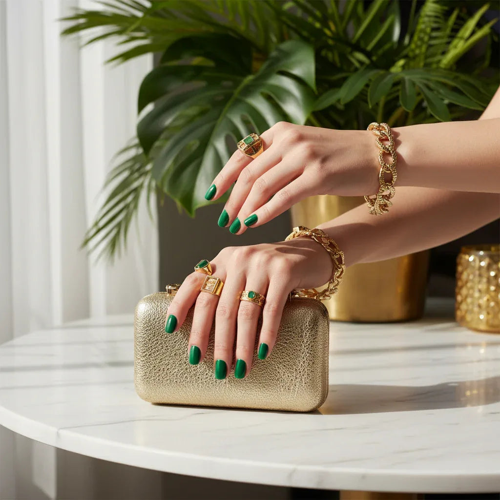 Saffron Nail Polish - #30 Emerald Green - Why Not Shop