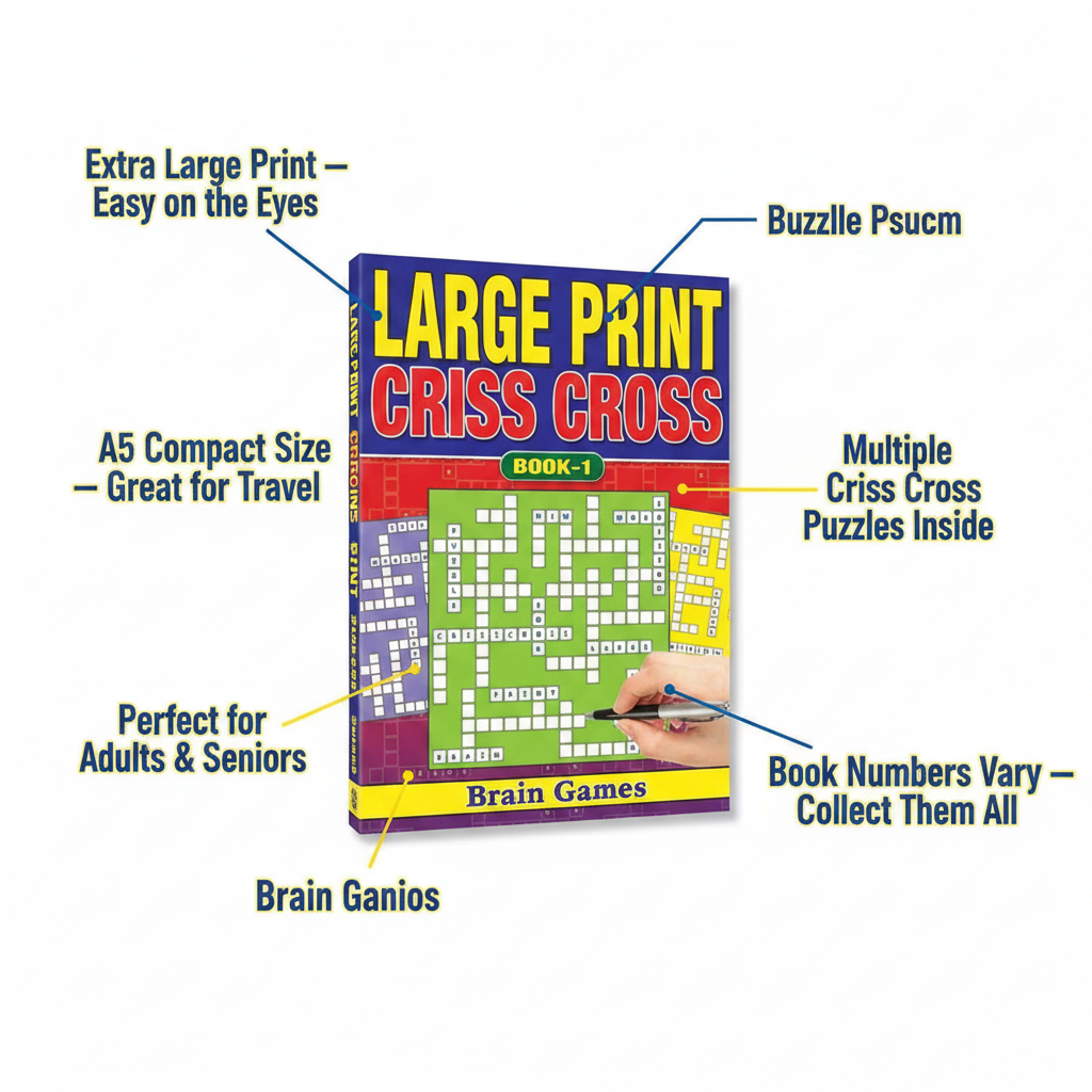 Large Print Criss Cross Book A5 - Book Numbers Vary