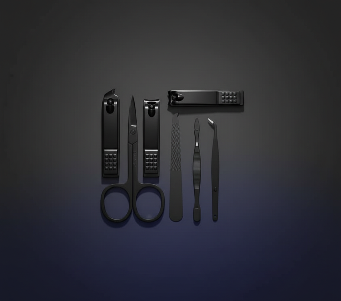 Classic Black Manicure Set – 7-Piece Stainless Steel | Merthyr Tydfil | Why Not Shop Online