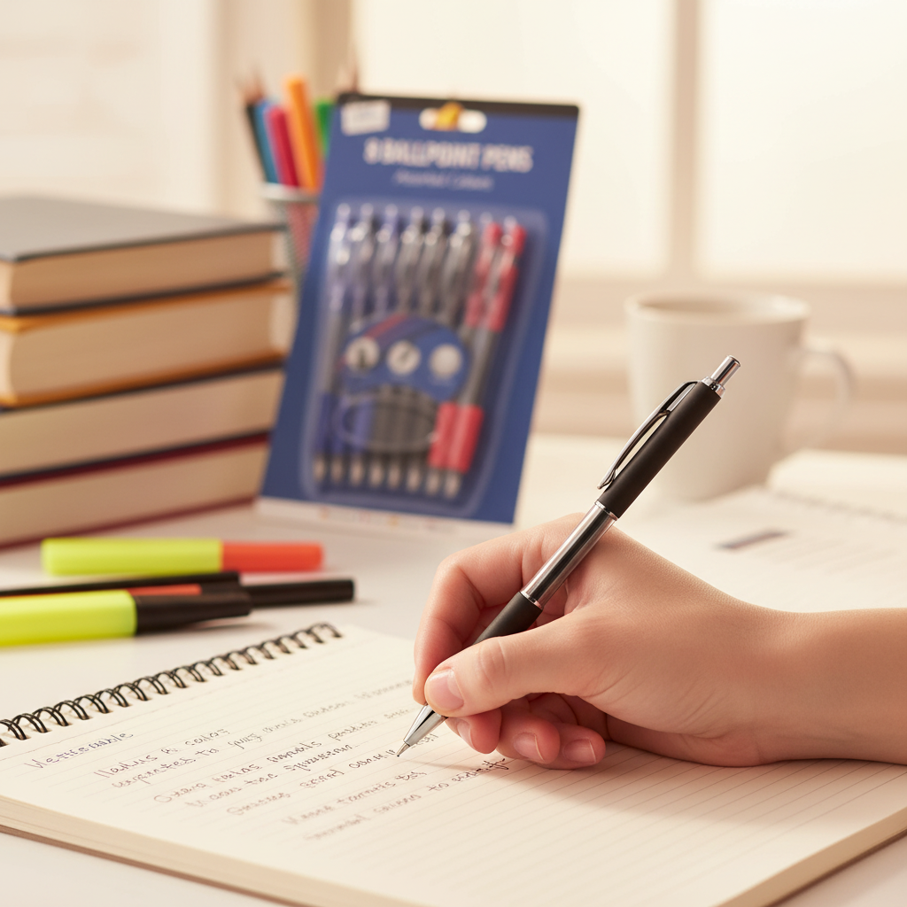 Tallon 8 Retractable Rubber Grip Pens