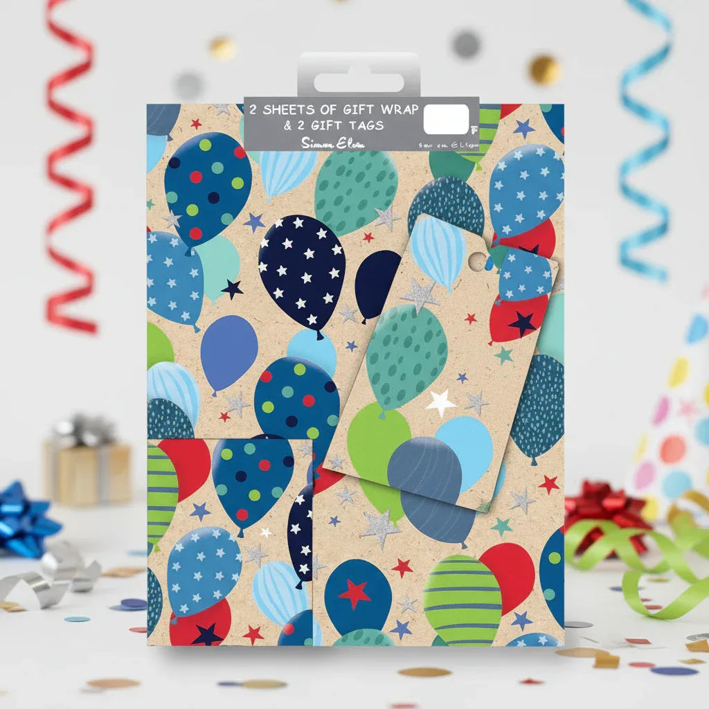 Folded Wrap & Tags Balloons - Why Not Shop