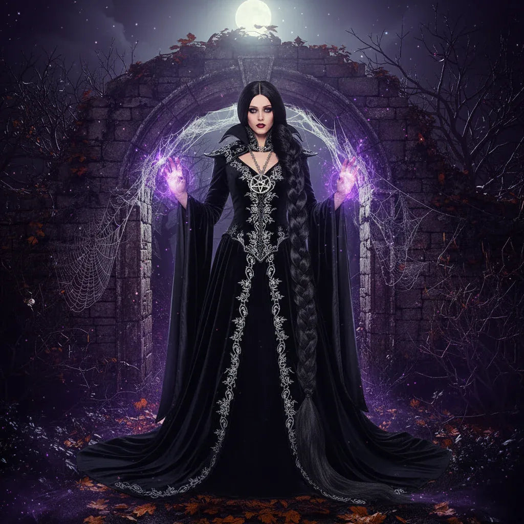 Wicked Costumes Women's 39" Ultra-Long Black Halloween Wig - Enchanting Length - Why Not Shop