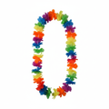 Rainbow flower lei Hawaiian garland 100cm studio shot white background