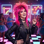 Wicked Costumes Women's 80s Spiky Pink Fancy Dress Wig - Why Not Shop