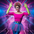 Wicked Costumes 80's Neon Yellow Net Gloves - Retro Party Accessory - Why Not Shop