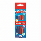 Anker Stationery Bingo Markers Pack of 4 Assorted Colours on pure white background, studio hero shot