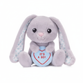 Swizzels Love Heart It's A Boy 18cm soft plush bunny toy on white background, perfect newborn baby boy gift