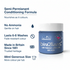 La Riche Directions Silver Hair Dye 88ml feature infographic showing key benefits and product details