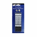 Tallon Dry Wipe Markers Black Ink Pack of 4 on white background